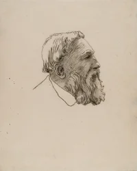 Cabeza de Rodin (carboncillo sobre papel)