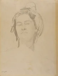 Cabeza de una mujer joven