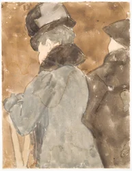 Mademoiselle Pouvereau (lápiz con acuarela sobre papel)
