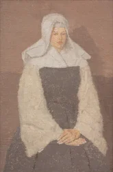 Retrato de una joven monja, c. 1918-19 (óleo sobre lienzo)