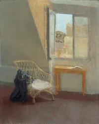 Una esquina de la habitación del artista