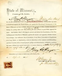 Juramento de lealtad de Henry C. Yaeger de Missouri, Condado de St. Louis