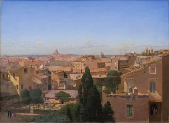 Vista de Roma desde la vivienda del artista
