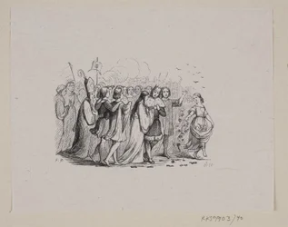 Ilustración para "Los cisnes salvajes" en H.C. Andersen, "Cuentos y historias", Volumen 1