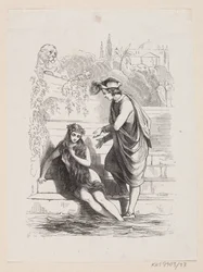 Ilustración de "La sirenita" en H.C. Andersen, "Cuentos y Historias", Volumen 1