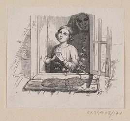 Ilustración para "Cinco de una vaina de guisante" en H.C. Andersen, "Cuentos y Historias", Volumen 2