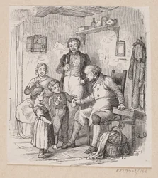 Ilustración de "Bajo el sauce" en H.C. Andersen, "Cuentos y relatos de hadas", volumen 2
