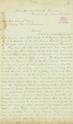 Carta de H. T. Reid, cuartel general, Post of Providence, Louisiana, al General de Brigada Elias S. Dennis, 22 de junio de 1863