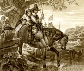 Carlos II disfrazado ayudado en su escape por Jane Lane, 1651, siglo XIX