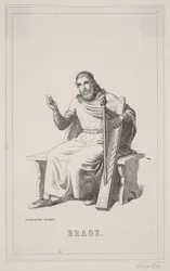 Brage. Ilustración para la Historia de Dinamarca de Fabricius 1, 128.