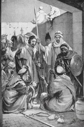 Árabes planeando una revuelta (litografía)