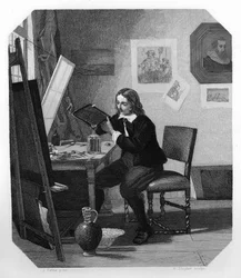 Cornelis Visscher, grabador holandés del siglo XVII, c. 1870