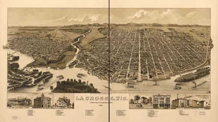 La Crosse, Wisconsin, sede del condado de La Crosse 1887