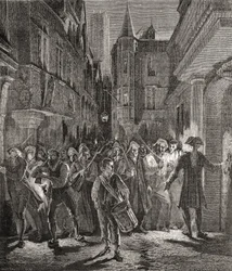 París guardada por el pueblo, grabado por Pannemaker-Ligny
