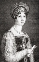 Mademoiselle Mars, grabado por La Plante, de 