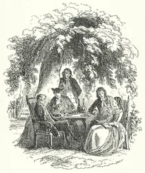 Historia de dos ciudades - Frontispicio (grabado)