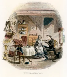 Ilustración para David Copperfield (litografía en color)