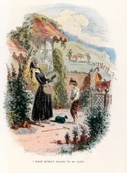 Ilustración para David Copperfield (litografía en color)