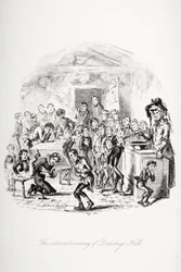 Ilustración para Nicholas Nickleby de Charles Dickens