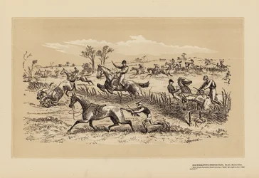 The Tumbletown Steeple-Chase, nº 10, Cara o cruz (grabado)