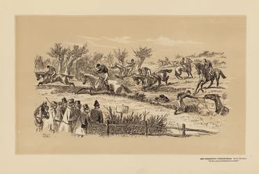 The Tumbletown Steeple-Chase, nº 6, The Brook (grabado)