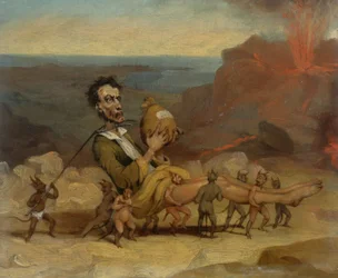 Una caricatura de Edward Bulwer Lytton (1803-1873)