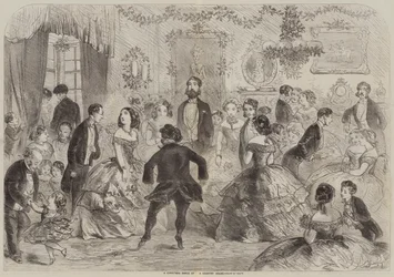 Un baile de Navidad en una casa de campo