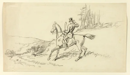 Jinete refrenando al caballo