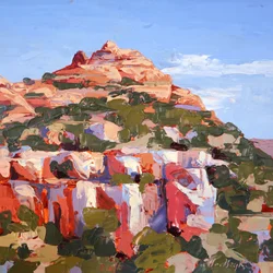 Midday Colors, Sedona, c. 2022 (óleo sobre tabla)