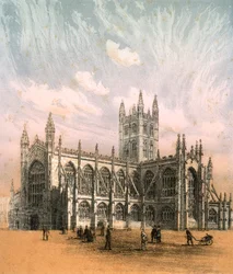 Abadía de Bath, Somerset, c1870
