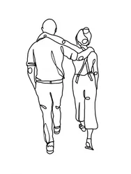 Una pareja paseando juntos