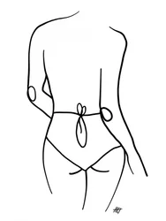 Elegante ilustración de silueta