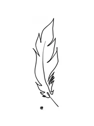 Contorno minimalista de una pluma