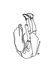 Figura invertida minimalista