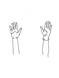 Manecillas de línea minimalista
