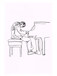 Músico al piano