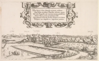 Vista panorámica de Núremberg: Porción izquierda, 1552