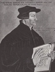 Huldrych Zwingli, líder de la Reforma en Suiza (grabado)