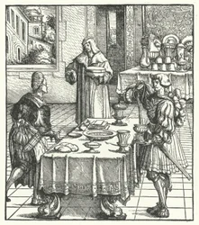 El Archiduque Maximiliano de Austria aprendiendo las artes culinarias