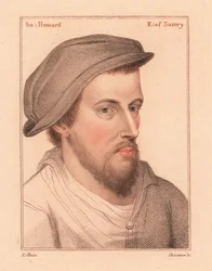 Henry Howard, Conde de Surrey, poeta ejecutado por traición ,1812 (grabado)