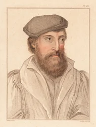 Retrato de un desconocido, corte del rey Enrique VIII, c. 1532.,1812 (grabado)