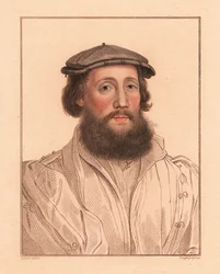 Retrato de un desconocido, corte del rey Enrique VIII, c. 1532.,1812 (grabado)