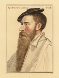 William Reskimer, cortesano del rey Enrique VIII. 1812 (grabado)