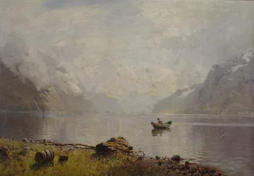 De Sognefjorden (óleo sobre lienzo)