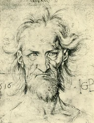 Cabeza de un anciano barbudo Saturno, 1516, 1943