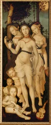 Armonía o las Tres Gracias (pintura sobre madera)