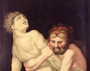 Hércules y Anteo, 1531 (detalle)