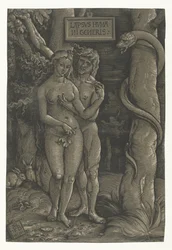 La tentación de Adán y Eva en el paraíso
La caída del pecado
Lapsvs Hvmani Generis (título en el objeto)