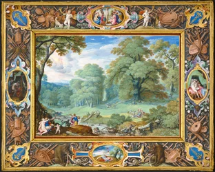 Paisaje con la historia de Venus y Adonis
