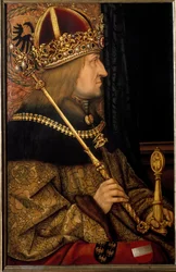 Retrato de Federico III, Emperador del Sacro Imperio Romano llamado el Pacífico, de un original de 1468
